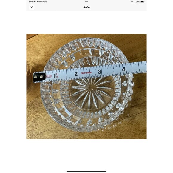 Crystal D’Adriana Lead Crystal Lidded Candy Dish Vintage 1980’s Clear - Picture 4 of 5